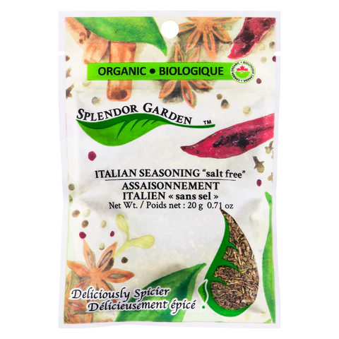 ITALIAN SEASONING SALT FREE ORGANIC 20 G SPLENDOR GARDEN