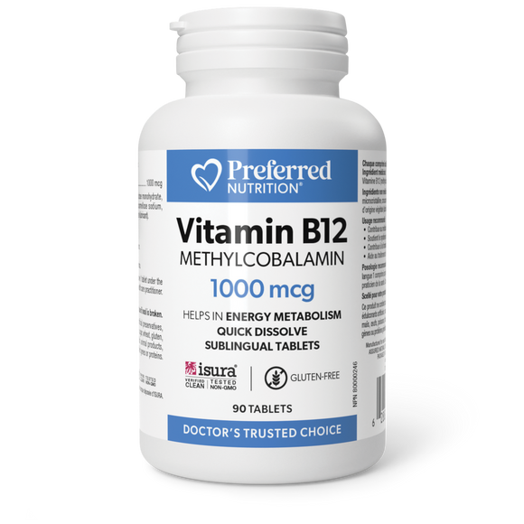 VITAMIN B12 1000 MCG 90 TABS PREFERRED NUTRITION