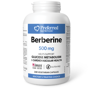 BERBERINE 500MG 240 VCAPS PREFERRED NUTRITION