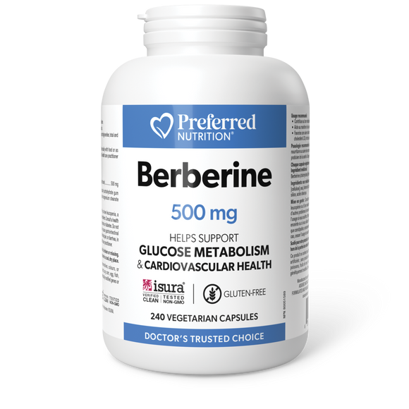 BERBERINE 500MG 240 VCAPS PREFERRED NUTRITION