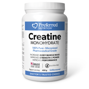 CREATINE MONOHYDRATE UNFLAVOURED 400 G PREFERRED NUTRITION