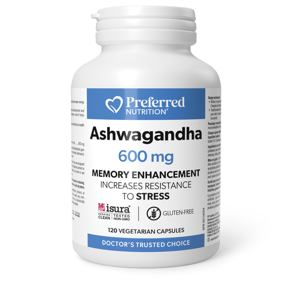ASHWAGANDHA 600 MG 120 CAPS PREFERRED NUTRITION