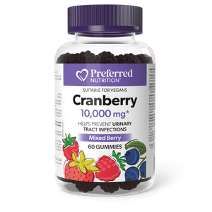 CRANBERRY MIXED BERRY 10,000 MG 60 GUMMIES PREFERRED NUTRITION