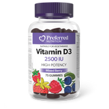 VITAMIN D3 MIXED BERRY 2500 IU 75 GUMMIES PREFERRED NUTRITION