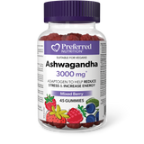 ASHWAGANDHA MIXED BERRY 3000 MG 45 GUMMIES PREFERRED NUTRITION