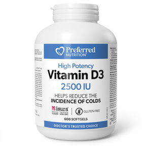 VITAMIN D3 2500 IU 600 GELS PREFERRED NUTRITION