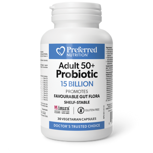 ADULT 50+ PROBIOTIC 15 BILLION 30 CAPS PRFERRED NUTRITION