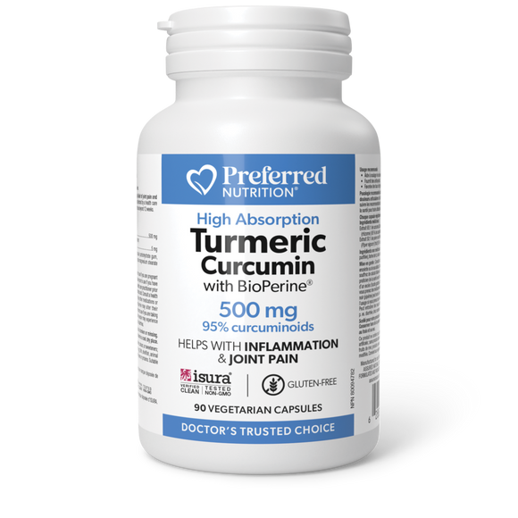 TURMERIC CURCUMIN 500 MG 90 CAPS PREFERRED NUTRITION