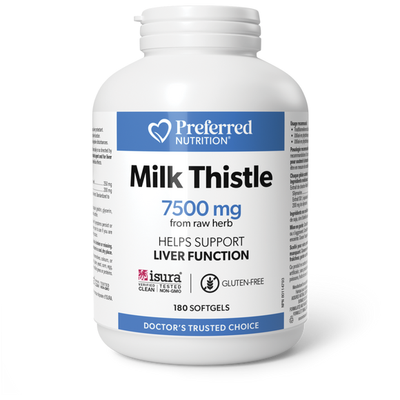 MILK THISTLE 7500 MG 180 GELS PREFERRED NUTRITION