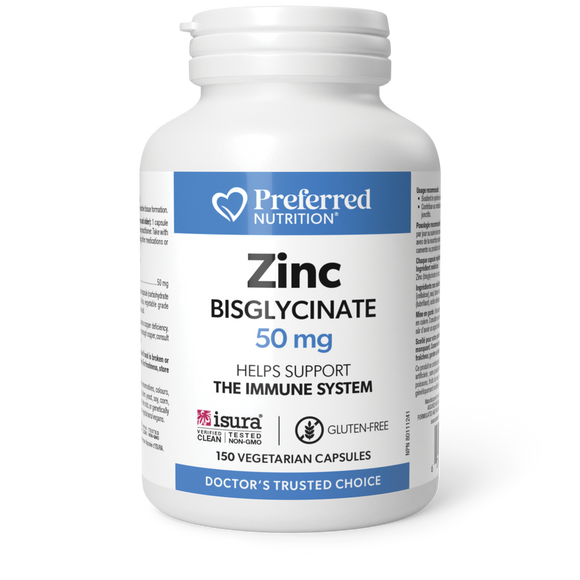 ZINC BISGLYCINATE 50 MG 150 CAPS PREFERRED NUTRITION