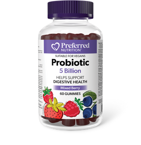 PROBIOTIC 5 BILLION MIXED BERRY 60 GUMMIES PREFERRED NUTRITION