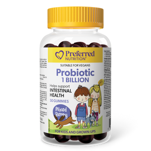 PROBIOTIC 1 BILLION MIXED BERRY 50 GUMMIES PREFERRED NUTRITION