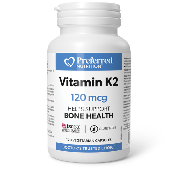 VITAMIN K2 120 MCG 120 CAPS PREFERRED NUTRITION