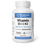 VITAMIN D3 1000 IU K2 120 MCG 120 GELS PREFERRED NUTRITION