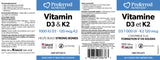 VITAMIN D3 1000 IU & K2 120 MCG 240 GELS PREFERRED NUTRITION