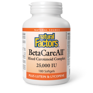 BETACAREALL 25,000 IU 180 GELS NATURAL FACTORS