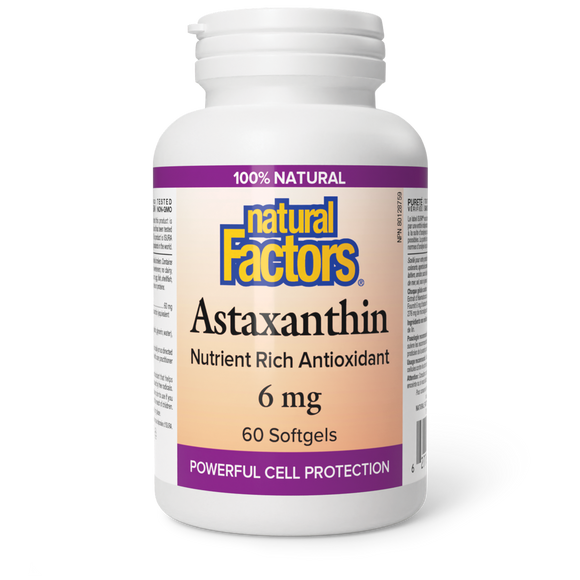 ASTAXANTHIN 6 MG 60 GELS NATURAL FACTORS