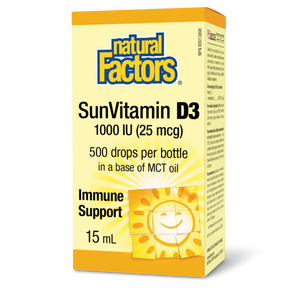 VITAMIN D3 1000 IU 15 ML NATURAL FACTORS