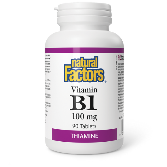 VITAMIN B1 100 MG 90 TABS NATURAL FACTORS