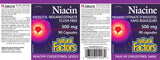 NIACIN NO FLUSH 500 MG 90 CAPS NATURAL FACTORS