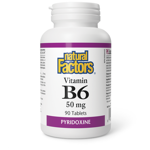 VITAMIN B6 50 MG 90 TABS NATURAL FACTORS