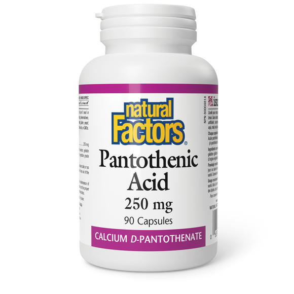 D PANTOTHENIC ACID 250 MG 90 CAPS NATURAL FACTORS