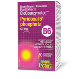 BIOCOENZYMATED PYRIDOXAL 5'- PHOSPHATE B6 50 MG 30 CAPS  NATURAL FACTORS