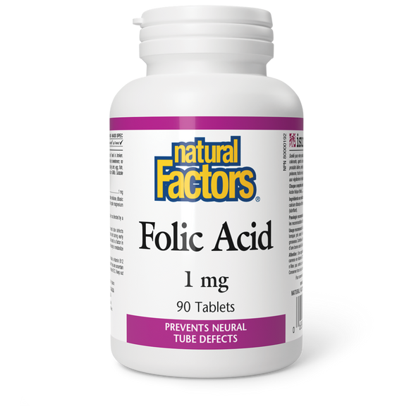 FOLIC ACID 1 MG 90 TABS NATURAL FACTORS