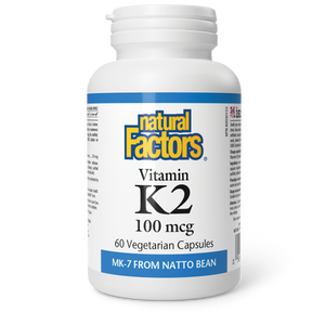 VITAMIN K2 100 MCG 60 CAPS NATURAL FACTORS