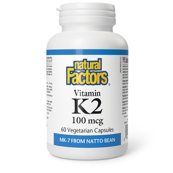 VITAMIN K2 100 MCG 60 CAPS NATURAL FACTORS