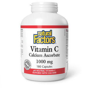 VITAMIN C CALCIUM ASCORBATE 1000 MG 180 CAPS NATURAL FACTORS