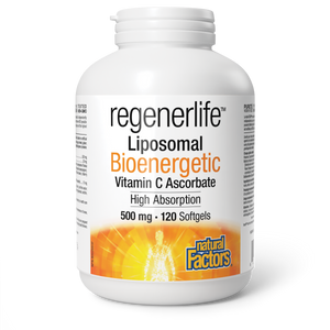 REGENERLIFE LIPOSOMAL BIOENERGETIC VITAMIN C 500 MG 120 GELS NATURAL FACTORS