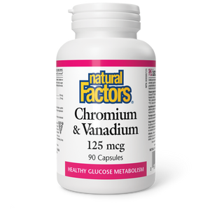 CHROMIUM AND VANADIUM 125 MCG 90 CAPS NATURAL FACTORS