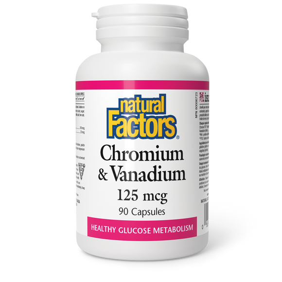 CHROMIUM AND VANADIUM 125 MCG 90 CAPS NATURAL FACTORS