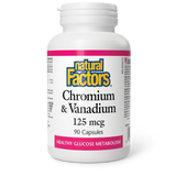 CHROMIUM AND VANADIUM 125 MCG 90 CAPS NATURAL FACTORS