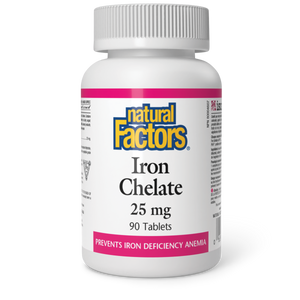 IRON CHELATE 25 MG 90 TAB NATURAL FACTORS