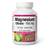 MAGNESIUM CITRATE KEY LIME 150 MG 60 TABS NATURAL FACTORS