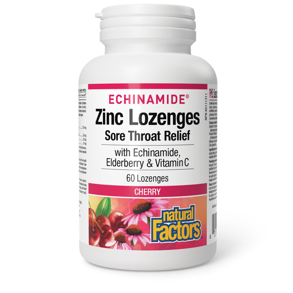 ECHINAMIDE ZINC LOZENGES CHERRY NATURAL FACTORS