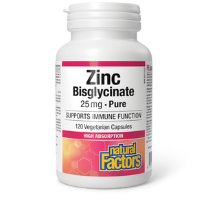 ZINC BISGLYCINATE 25 MG 120 CAPS NATURAL FACTORS