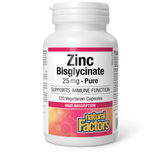 ZINC BISGLYCINATE 25 MG 120 CAPS NATURAL FACTORS