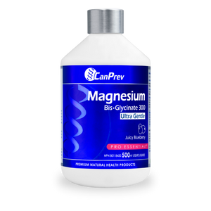 MAGNESIUM BIS-GLYCINATE 300 ULTRA GENTLE JUICY BLUEBERRY 500 ML CANPREV