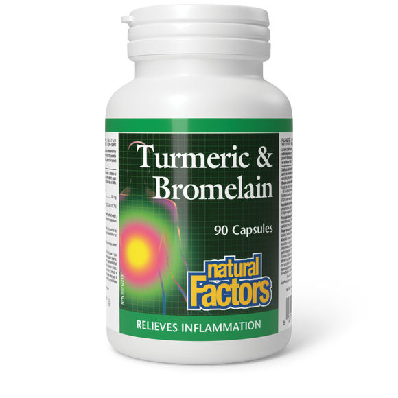 TURMERIC AND BROMELAIN 90 CAPS NATURAL FACTORS