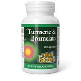 TURMERIC AND BROMELAIN 90 CAPS NATURAL FACTORS