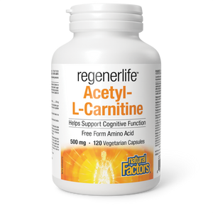 ACETYL-L-CARNITINE 500 MG 120 CAPS REGENERLIFE NATURAL FACTORS