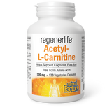 ACETYL-L-CARNITINE 500 MG 120 CAPS REGENERLIFE NATURAL FACTORS