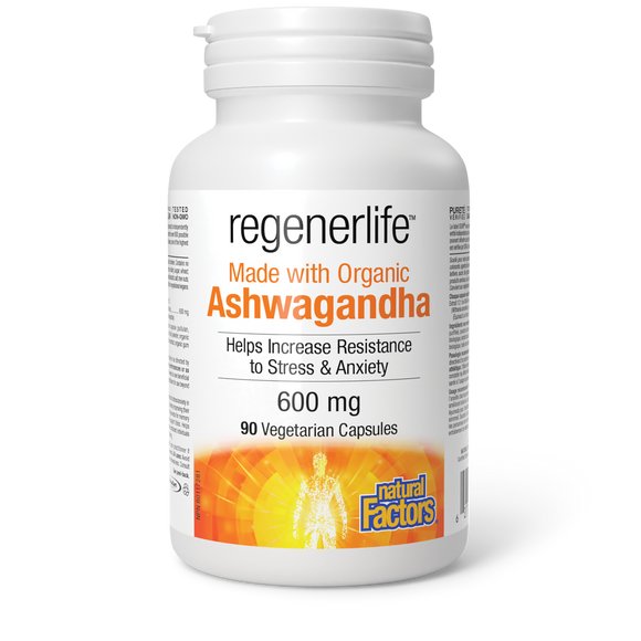 ASHWAGANDHA REGENERLIFE 600 MG 90 CAPS NATURAL FACTORS