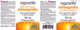 ASHWAGANDHA REGENERLIFE 600 MG 90 CAPS NATURAL FACTORS