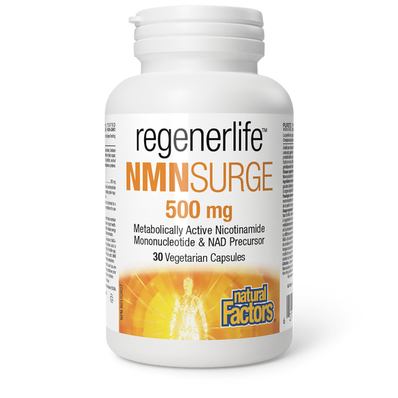 REGENERLIFE NMNSURGE 500 MG 30 CAPS NATURAL FACTORS