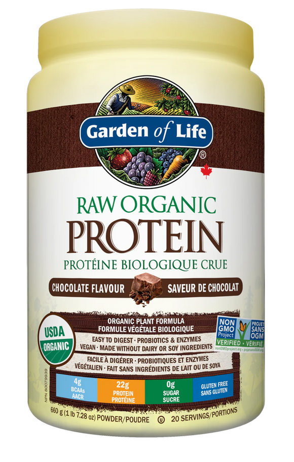 PROTEIN RAW ORGANIC CHOCOLATE 660 G GARDEN OF LIFE