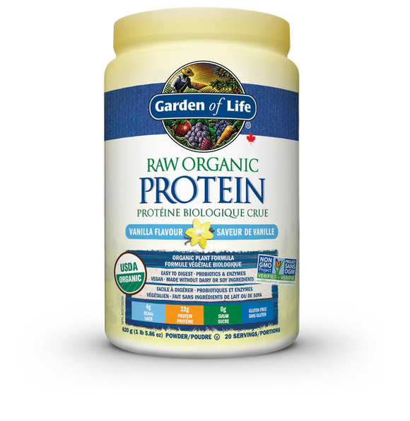 PROTEIN RAW ORGANIC VANILLA 620 G GARDEN OF LIFE